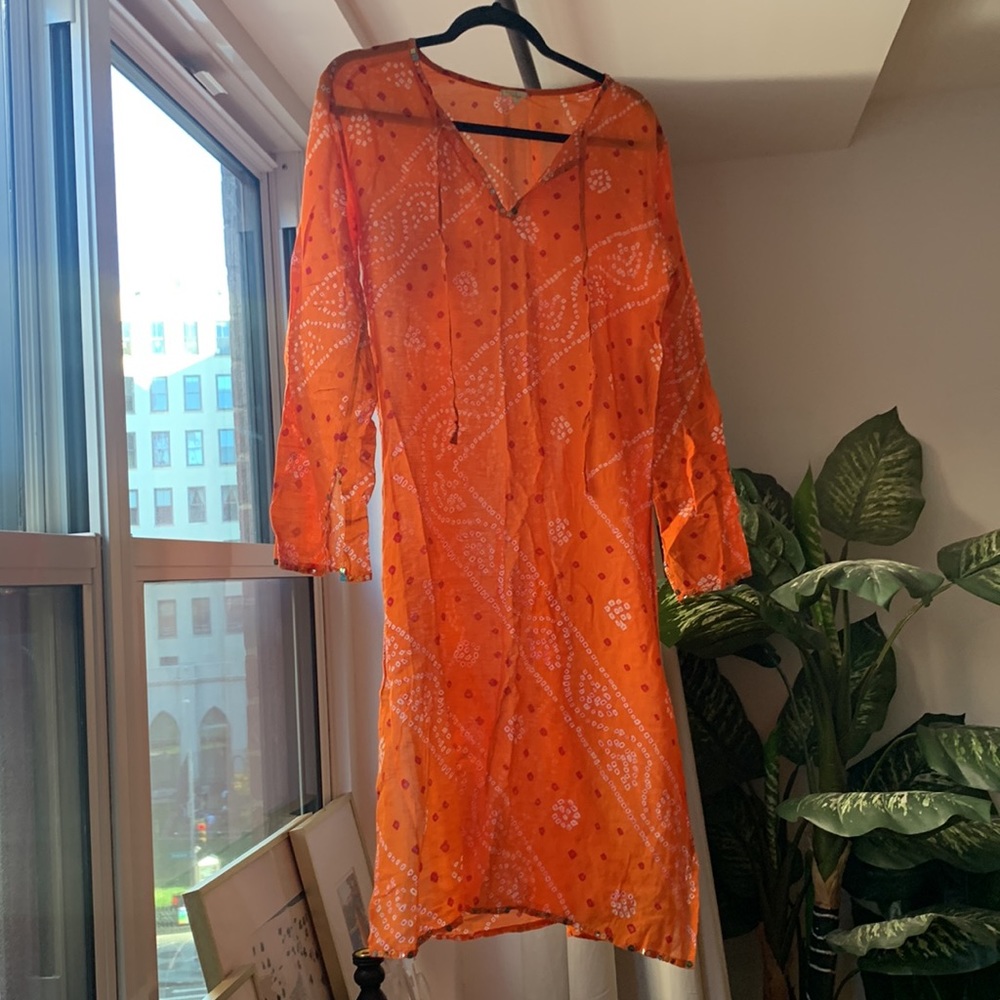 MATTA NY Embellished Caftan Tunic Dress